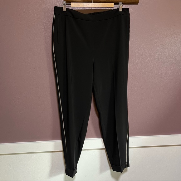 Chico's Black Pants Metal Bead Details - Picture 2 of 8